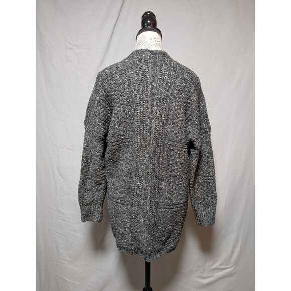 Croft & Barrow Women's Dark Gray Marled Knit Sweater Cardigan Size Medium - Picture 4 of 8